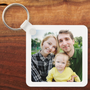 Custom Double Sided Two-Photo Family Keepsake Key Ring