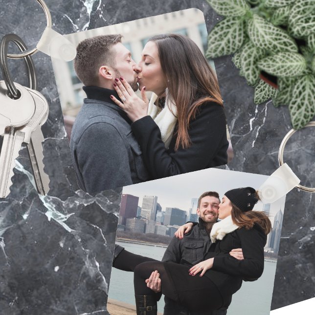 Custom Double Sided Two Photo Gift Key Ring (Custom Double Sided Two Photo Gift Keychain)