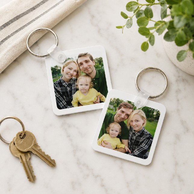 Custom Double Sided Two-Photo Keepsake Key Ring (Creator Uploaded)