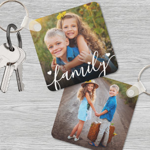 Custom Double Sided Two Photo Key Ring