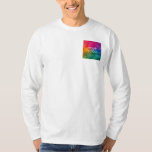 Custom Double Sided Upload Logo Men's Long Sleeve T-Shirt<br><div class="desc">Custom Double Sided Upload Add Image Logo Photo Template Men's Basic Long Sleeve White T-Shirt.</div>