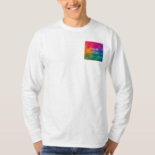Custom Double Sided Upload Logo Men's Long Sleeve T-Shirt