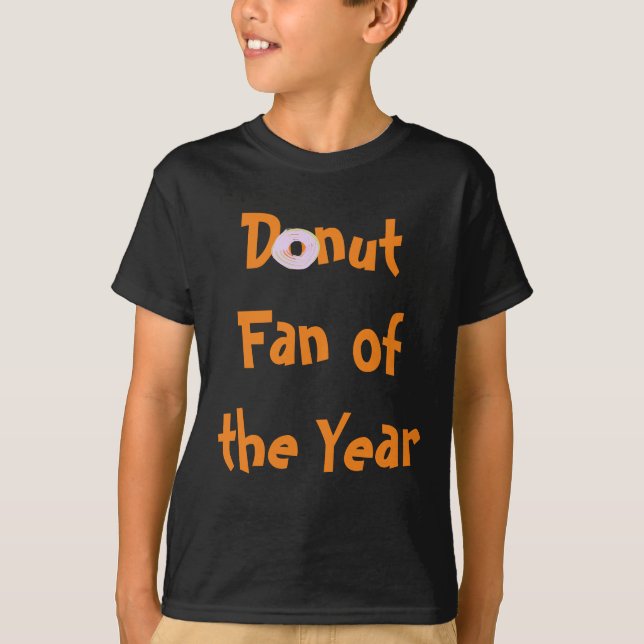 Custom Doughnut Fan of the Year T-Shirt (Front)