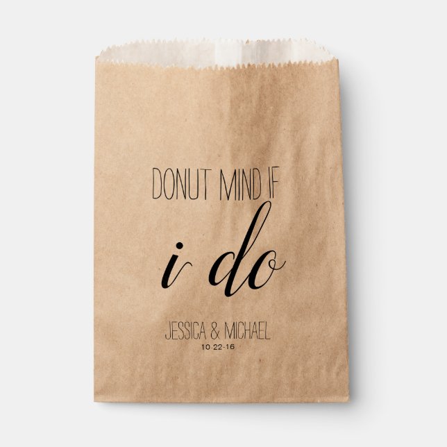 Custom Doughnut mind if I  do wedding favour candy Bag (Front)