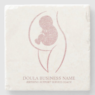 Custom Doula Birth Coach Stone Coaster