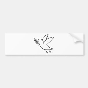 Custom Dove of Peace Sketch Logo Bumper Sticker