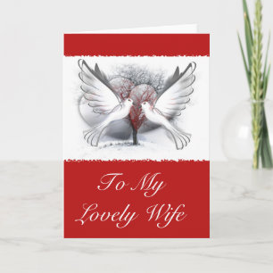 Custom Dove with Hearts Card