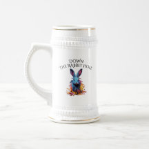 Custom Down the Rabbit Hole Blue Bunny