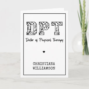 Custom DPT Doctor of Physical Therapy Card