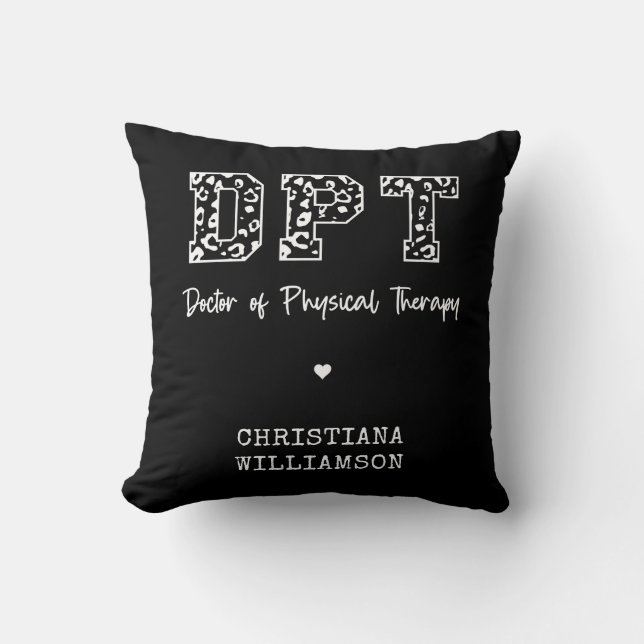 Custom DPT Doctor of Physical Therapy Gift Cushion (Front)