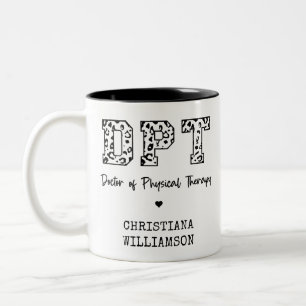 Custom DPT Doctor of Physical Therapy Gifts Two-Tone Coffee Mug