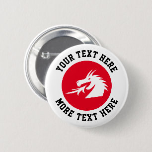 Custom dragon buttons for martial arts club