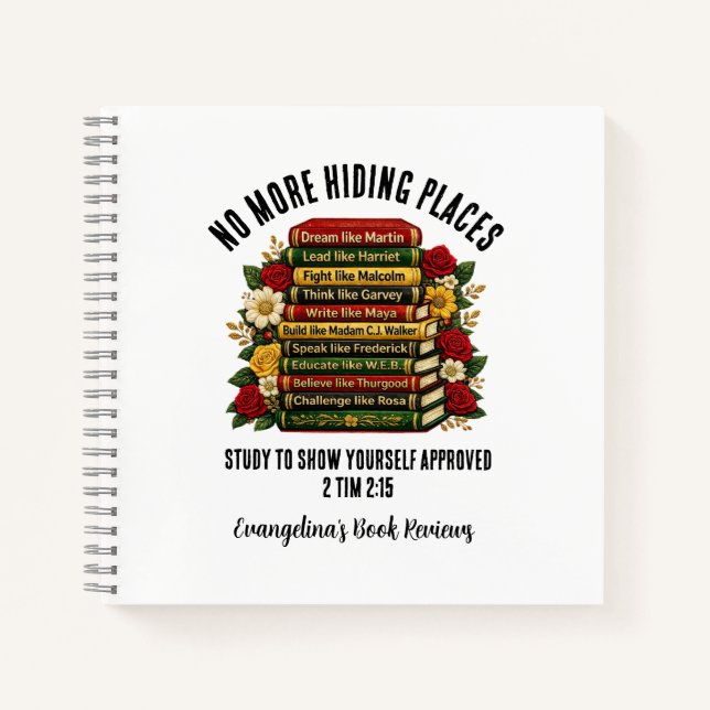 Custom Dream Like Martin Black Heroes Reviews Notebook (Front)