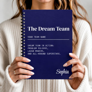 Custom Dream Team Corporate Coworker Teamwork Gift Notebook