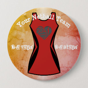 Custom Dress Colour Personalised netball badge
