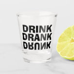 Custom Drink Drank Drunk Party Shot Glasses<br><div class="desc">Drink Drank and the work Drunk upside down on these shot glasses. Fun gift for Father's Day,  bachelor or bachelorette party,  housewarming gift,  stock the bar gift,  groomsman gift,  bridesmaids gift,  best man gift idea,  party supplies or party favours and more.</div>