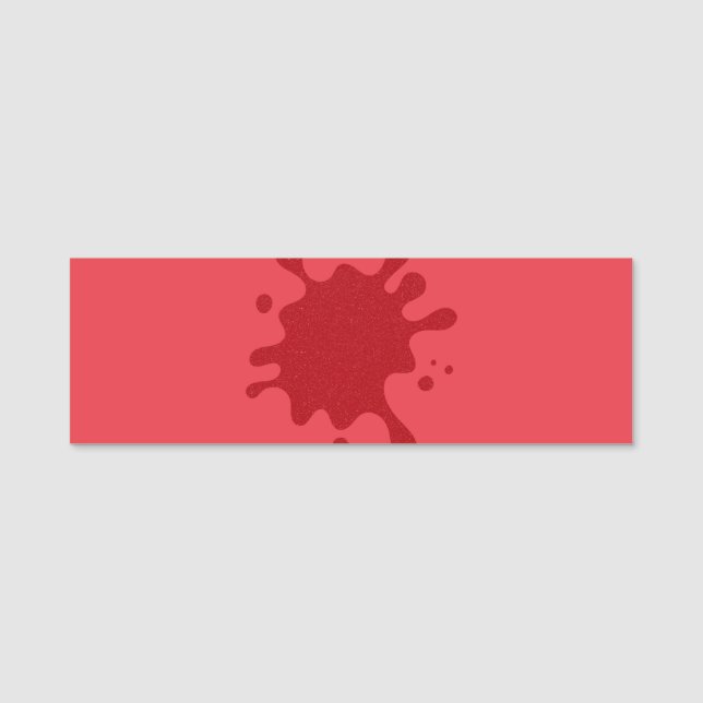 Custom Drip Classic Name Tag – Tomato Red (Front)