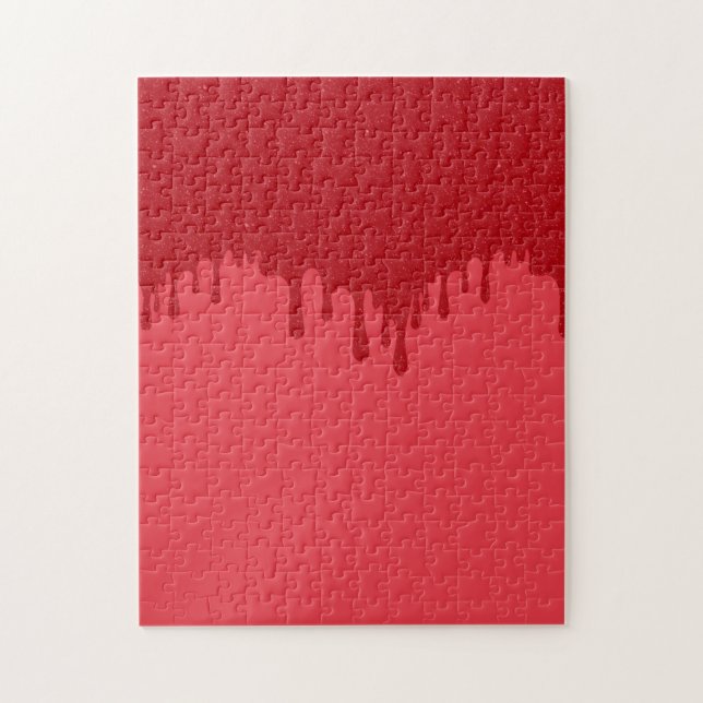 Custom Drip Effect Puzzle – Tomato Red Theme (Vertical)