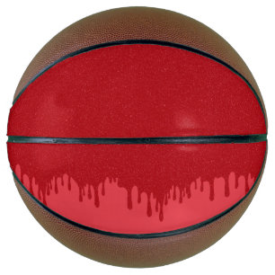 Custom Drip Tomato Red Basketball Design