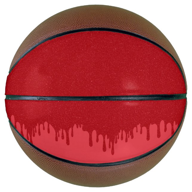Custom Drip Tomato Red Basketball Design (Front)