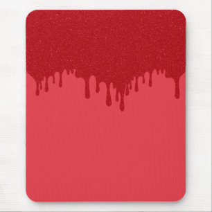 Custom Drip Tomato Red Design Mouse Pad