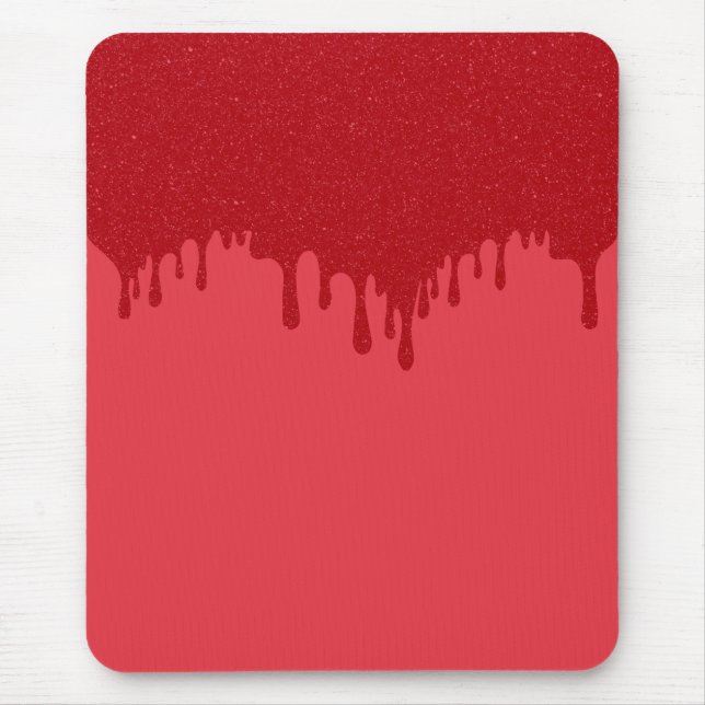 Custom Drip Tomato Red Design Mouse Pad (Front)