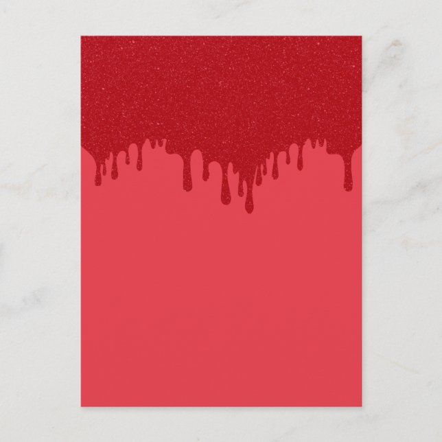 Custom Drip Tomato Red Postcard (Front)