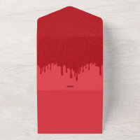 Custom Drip Tomato Red RSVP Invitation
