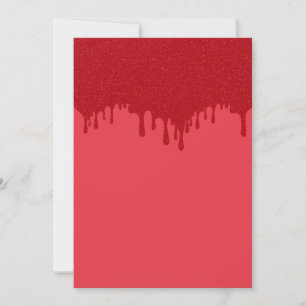 Custom Dripping Tomato Red Design Card