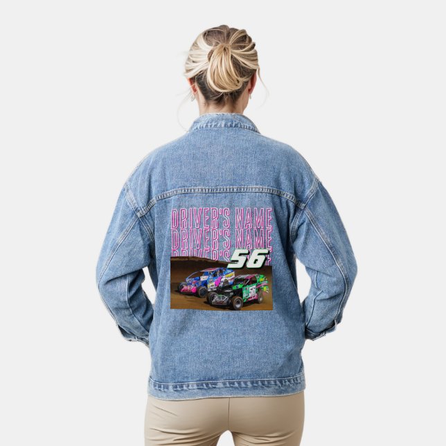Custom Driver Photo Denim Jacket (Model)