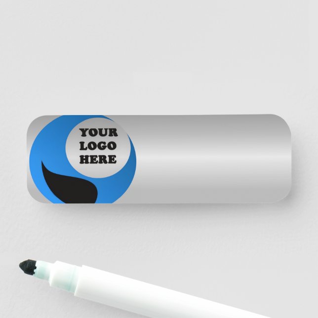 Custom Dry Erase Blank Logo Name Tag (In Situ)