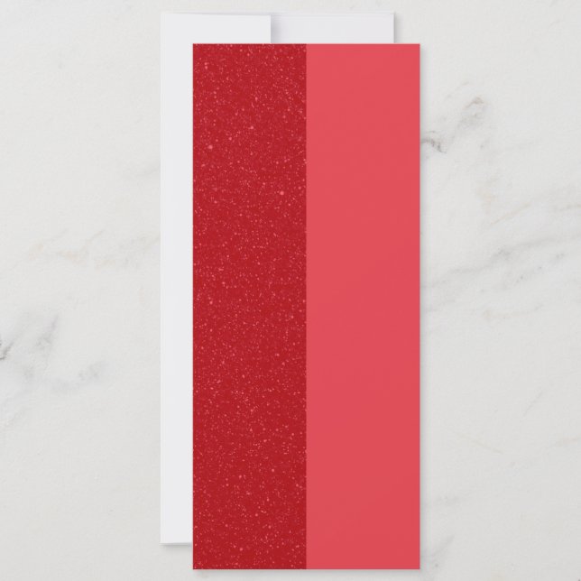 Custom Dual Tomato Red Glitter Slim Flat Card (Front)