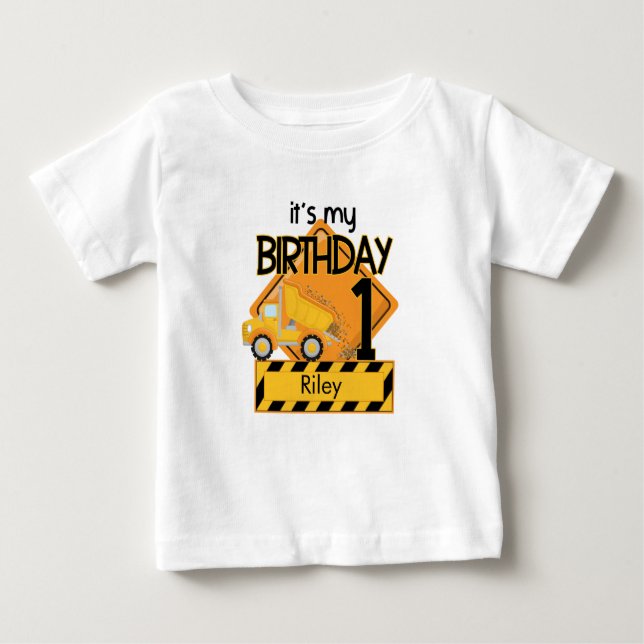 Custom dump truck birthday t-shirt (Front)