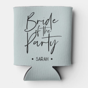 Custom Dusty Blue Bride of the Party Can Cooler