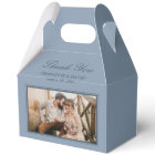 Custom Dusty Blue Wedding Photo Thank You
