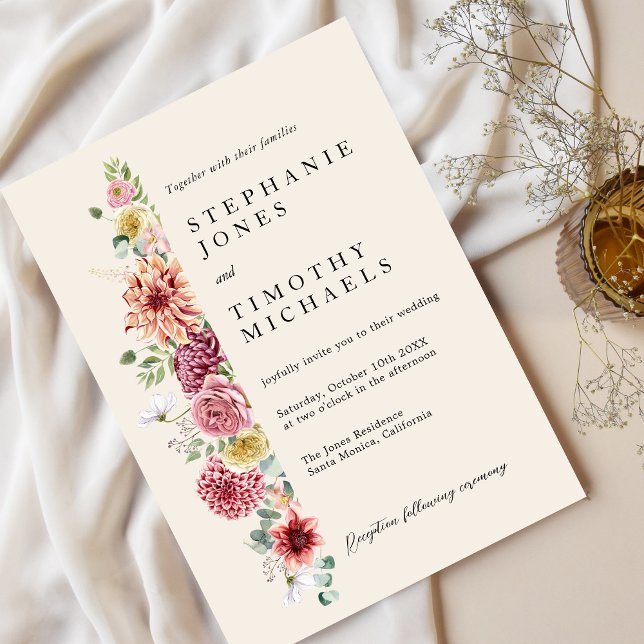 Custom Dusty Rose Mauve Wedding Invitation (Creator Uploaded)