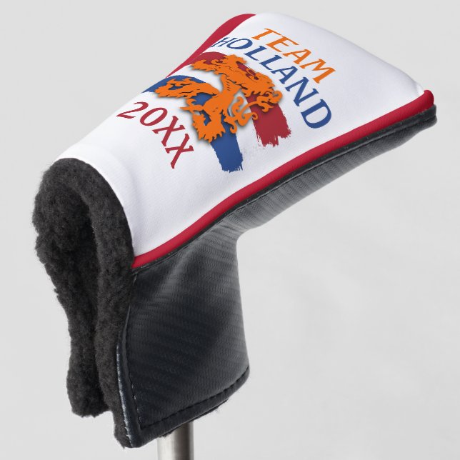 Custom Dutch Flag Orange Lion Team Holland 2025 Golf Head Cover (3/4 Front)
