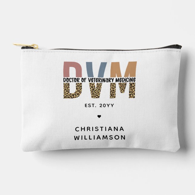 Custom DVM Doctor of Veterinary Medicine Gifts Accessory Pouch (Front)
