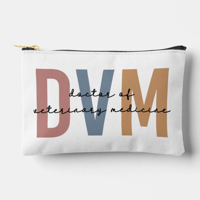 Custom DVM Doctor of Veterinary Medicine Gifts  Accessory Pouch (Front)