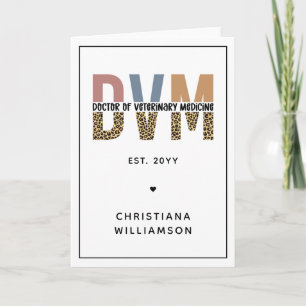 Custom DVM Doctor of Veterinary Medicine Gifts Card