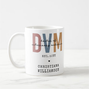 Custom DVM Doctor of Veterinary Medicine Gifts Coffee Mug