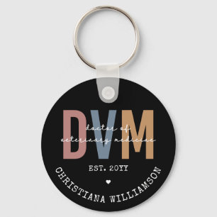 Custom DVM Doctor of Veterinary Medicine Gifts Key Ring