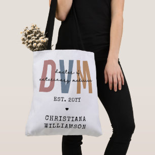 Custom DVM Doctor of Veterinary Medicine Gifts Tote Bag