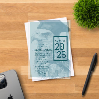 Custom Eagle Graduation Announcement Invitation