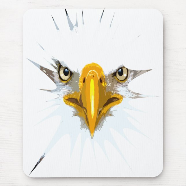 Custom Eagle Head Modern Pop Art Template Mouse Pad (Front)