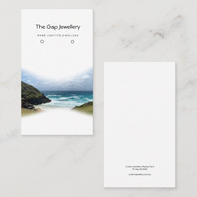 Custom Earring Jewellery Display Card (Front/Back)