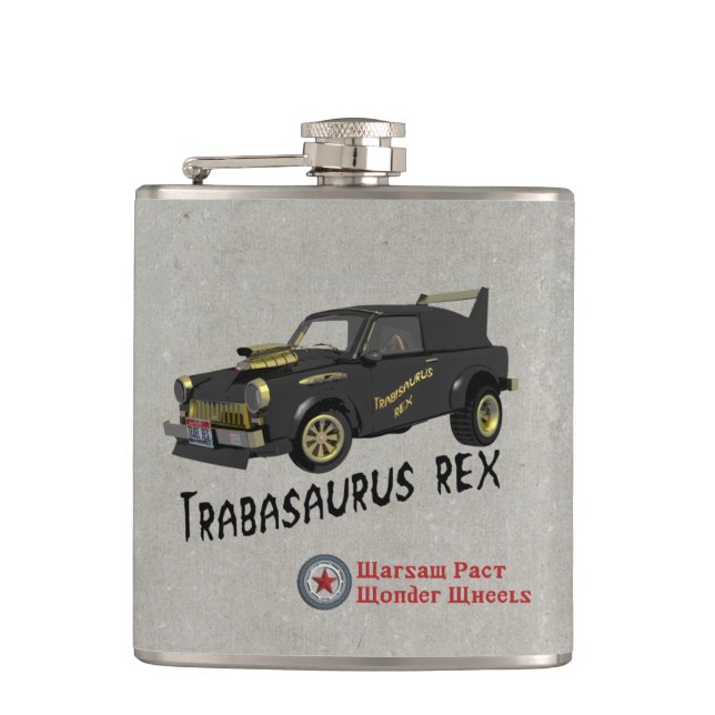 Custom East German Trabant Car Hip Flask (Front)
