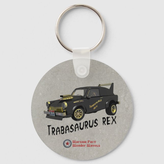 Custom East German Trabant Car Key Ring (Front)