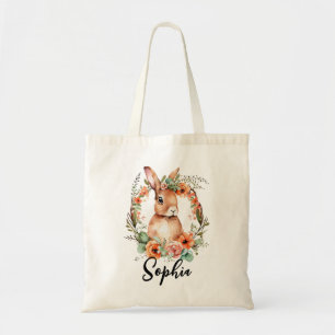 Custom Easter Bunny Egg Hunt Happy Easter Tote Bag