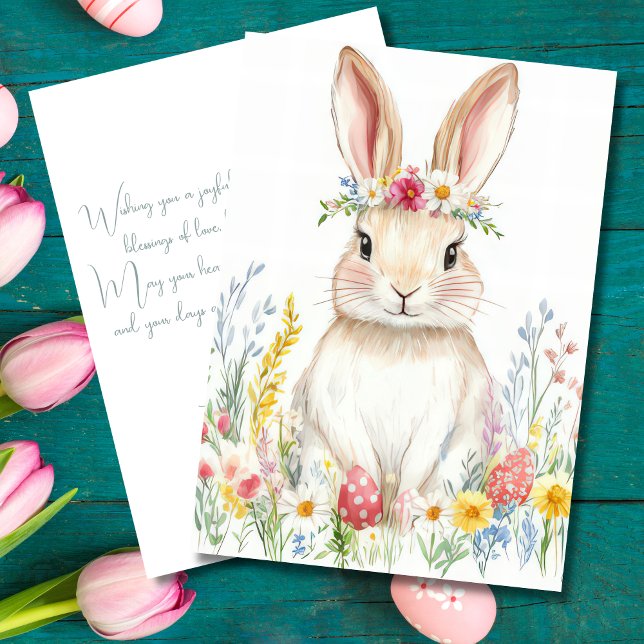 Custom Easter Card with Easter Eggs and Bunny (Creator Uploaded)